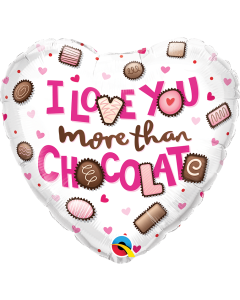 18 INCH FOIL HRT I LOVE YOU MRE THAN CHOCLATE 1CTP-QUA-16678