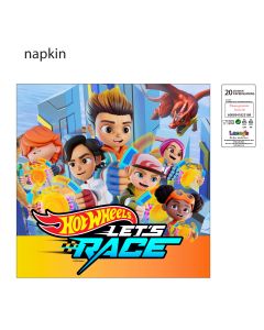 HOT WHEELS-TWO-PLY PAPR NAPKIN 33X33CM 20CT-LCY-84386