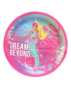 BARBIE FANTASY PAPER PLATES LARGE 23CM 8CT-LCY-81463