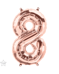 16 IN ROSE GOLD NUMBER 8 AIR FILLED 1CTP-QUA-59117