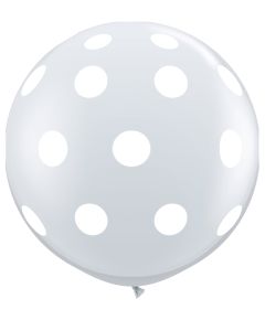 3 FT LATEX PRT BIG POLKA DOTS A RND DIAMO CLR 2CTP-QUA-33376