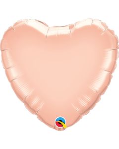 9 INCH FOIL HEART ROSE GOLD PLAIN 1CTL-QUA-57043