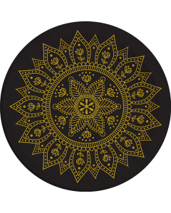 MANDALA BLACK AND GOLD PAPER PLATE 23CM 8CT NG-PRO-96395