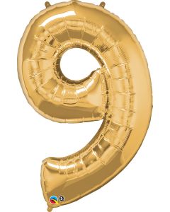 34 INCH FOIL NUMBER 9 METALLIC GOLD 1CTP-QUA-30505