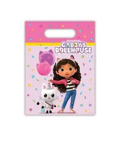 GABBYS DOLLHOUSE PLASTIC PARTY BAG 6CT-PRO-96195