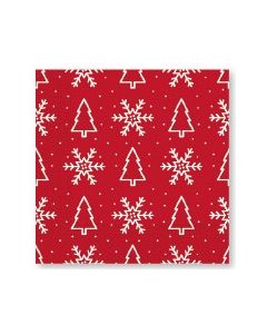 XMAS TREES AND SNOWFLAKESFSC 3PLY NAPKINS 33X33CM-PRO-98615