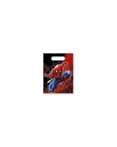 SPIDERMAN WORLD OF WEBS PLASTIC PARTY BAGS 6CT-PRO-98153