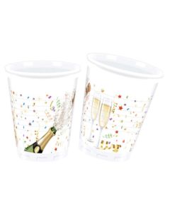 SPRKLING CELEBRATION PLASTIC CUPS 200ML 8CT-PRO-86850