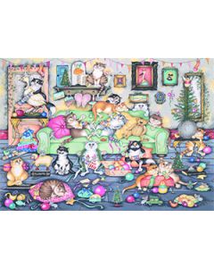 RAVENSBURGER 1000PC CRAZY CATS CHRISTMAS-RVG-12001244