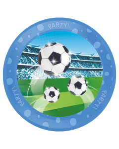 REUSABLE SOCCER FANS PARTY PLATE 21CM-PRO-95971