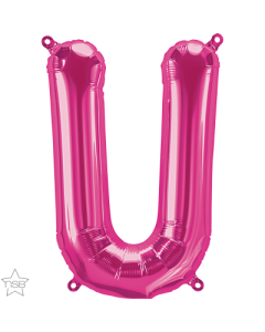 16 IN FOIL MAGENTA LETTER U AIR FILLED 1CTP-QUA-59588