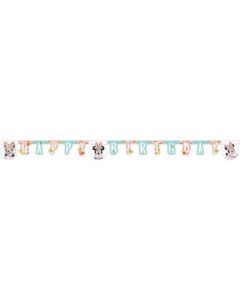 MINNIE TROPICAL HAPPY BIRTHDAY DIE CUT BANNER 1CT-PRO-89238