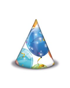 SPARKLING BALOON HATS 6CT-PRO-88157