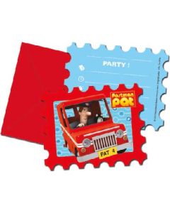 POSTMAN PAT DIE CUT INVITES&ENVELOPES 6CT-PRO-86716