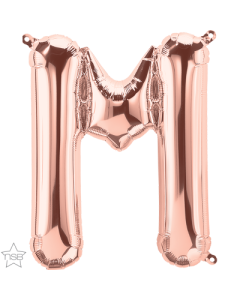 16 IN FOIL ROSE GOLD LETTER M AIR FILLED 1CTP-QUA-59728