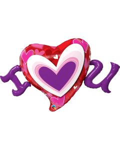 46 INCH FOIL I (HEART) U RADIANT HEARTS 1CTP-QUA-54894