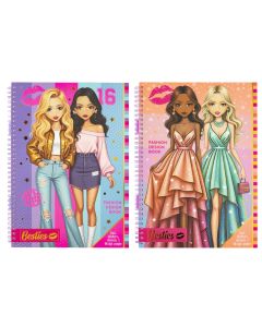BESTIES FASHION DESIGN BOOK STICKER N STATION SET-CCG-140056