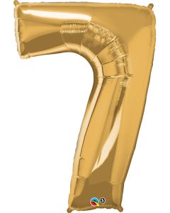 34 INCH FOIL NUMBER 7 METALLIC GOLD 1CTP-QUA-30497