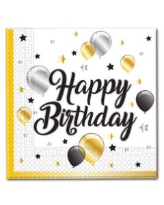 MILESTONE BDAY BALON TWO PLY PAPER NPKN 20CT-PRO-88863