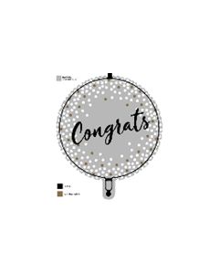 18 INCH AIR-HELIUM FOIL CONGRATS METAL SPOTS 1CTP-PRO-92421