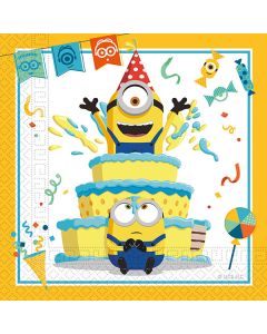 MINIONS ROG TWO PLY PAPRR NAPKINS 33X33CM 20CT-PRO-92136