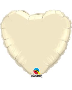 18 INCH FOIL HEART PEARL IVORY 1CTL-QUA-99347