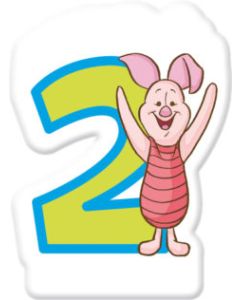 DISNEY WINNIE BIRTHDAY NUMERAL CANDLES NO 2-PRO-82914