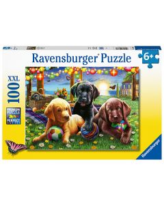 RAVENSBURGER 100PC XXL PUZZLE PUPPY PICNIC-RVG-12886