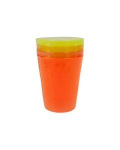 REUSABLE PARTY CUP ASST PLAIN COLOURS 4CT-LCY-84395