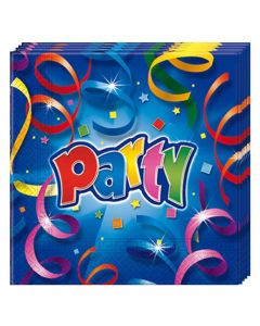 PARTY STREAMERS  2PLY NAPKIN 33X33CM 20CT-PRO-8805