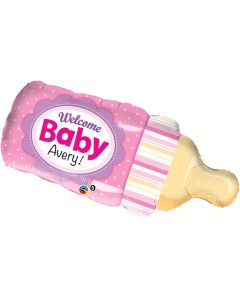 39 INCH FOIL SHAPE SW WELCOME BBY BOTTLE PINK 1CTP-QUA-16470