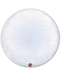24 INCH DECO BUBBLE FROSTY SNOWFLAKES 1CTP-QUA-52005