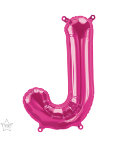 34 INCH FOIL MAGENTA LETTER J 1CTP-QUA-59982