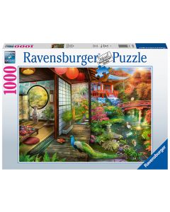 RAVENSBURGER 1000PC PUZ JAPANESE GARDEN TEAHOUSE-RVG-17497