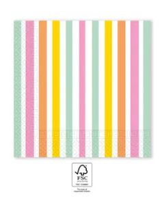 NAPKINS 3 PLY 33X33CM EDAY DESIGN PASTELS 20CT-PRO-96733