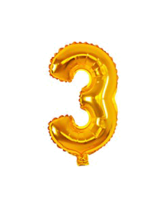 12 INCH AIRFILLED GOLD FOIL BALLOON 3 1CTP-PRO-89644