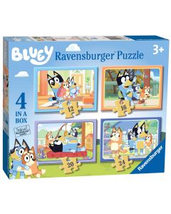 RAVENSBURGER BLUEY 4-IN-1 PUZZLE (12+16+20+24 PC)-RVG-3111