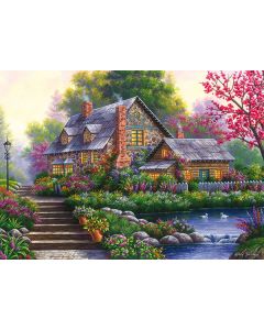 RAVENSBURGER 1000PC PUZZLE ROMANTIC COTTAGE-RVG-15184