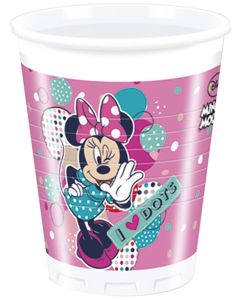 MINNIE DOTS PLASTIC CUPS 200ML A 8CT-PRO-84898