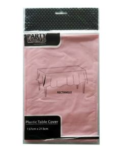 PLASTIC TABLE COVER-137CMx213CM(70G) PINK 1CT-LCY-80618