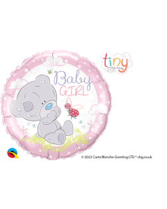 18 INCH FOIL RND TINY TATTY TEDDY BABY GIRL 1CTP-QUA-28170