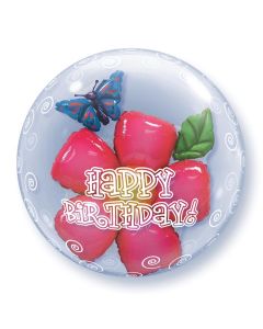 24 INCH ROUND BUBBLE BDAY FLOWER 1CTP-QUA-68805