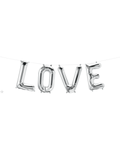 16 IN FOIL LOVE SILVER KIT AIR FILLED 1CTP-QUA-59808