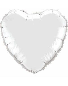 36 INCH FOIL SILVER HEART PLAIN 1CTL-QUA-12659