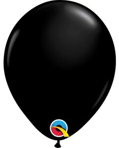 9 INCH LATEX RND PLAIN ONYX BLACK 100CT-QUA-43675