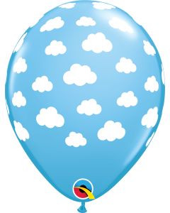 11 INCH LATEX RND PALE BLUE CLOUDS 50CTP-QUA-57633