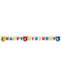 MICKEY SUPER COOL HAPPY BIRTHDAY DIE CUT BANER 1CT-PRO-89214