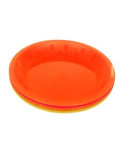 REUSABLE PARTY PLATE ASST PLAIN COLOURS 4CT-LCY-84394