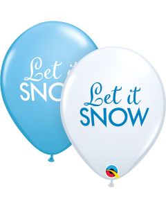 11 INCH LATEX RND LET IT SNOW PRINTED 50CTP-QUA-90236