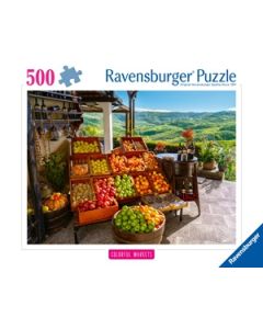 RAVENSBURGER 500PC PUZZLE VEGETABLE MARKET CROATIA-RVG-12001814